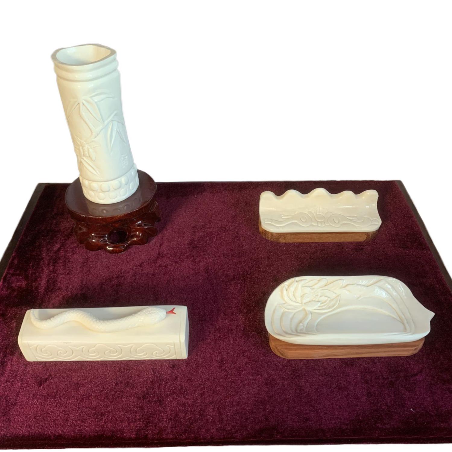 齐家骨雕文房四宝